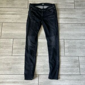 Hudson Black Lilly Mid Rise Ankle Skinny (29 in) size 24